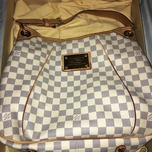 Louis Vuitton white canvas Galliera PM